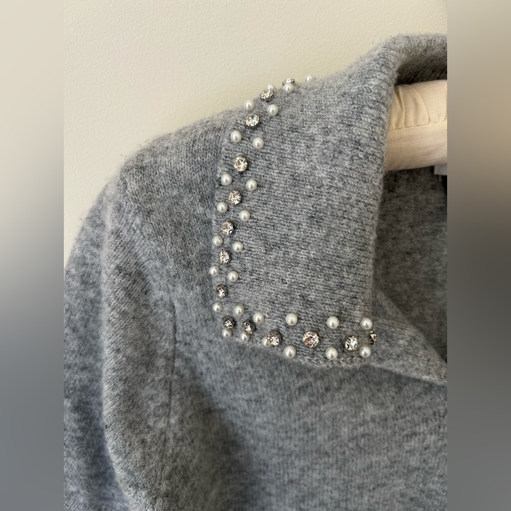 Song of Style Gray Knit Sweater with Pearl and Rhinestone Details
Size: XS
NWT - Picture 4 of 15